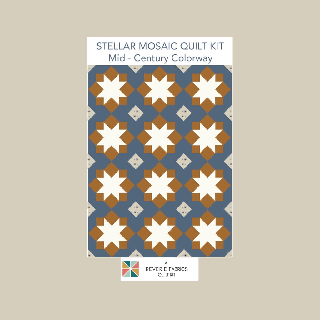 Sit & Sew Quilt Kit: Stellar Mosaic - Mid-Century Colorway (Throw-Size 54x72")