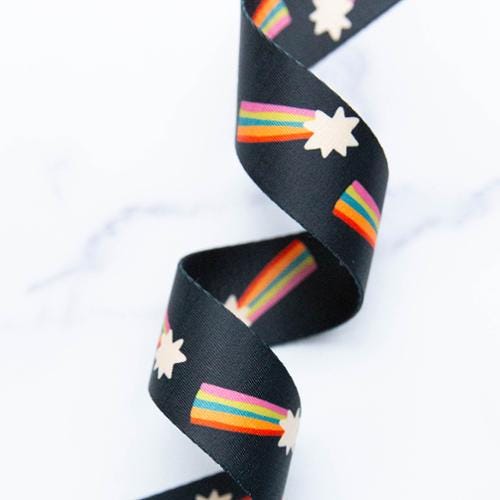 Ruby Star Society |Webbing Shooting Star in Black 1.5" | SSCWEB 59 Stitch Supply#25