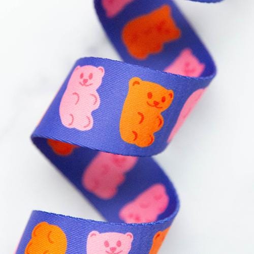 Ruby Star Society | Gummy Bears in Blue 1.5" Webbing | SSCWEB 53
