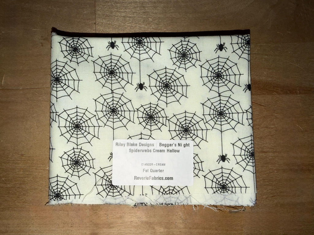 Riley Blake Designs | Beggar's Night | Spiderwebs in Cream