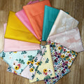 Riley Blake Designs | Curated Fat Quarter Bundle: Painterly Petals & Posies (12 Fat Quarters)