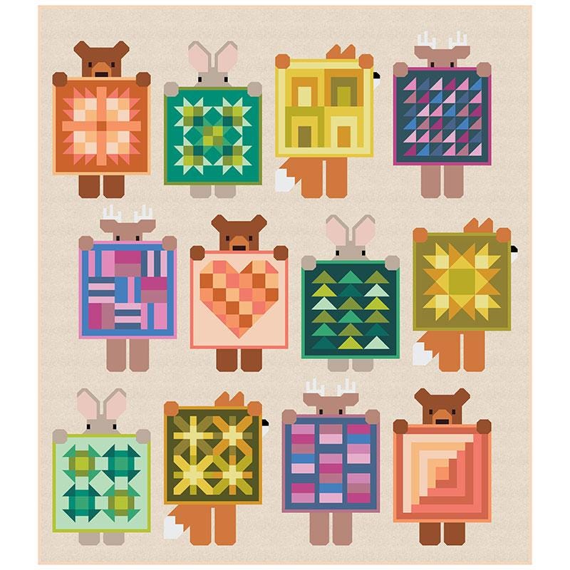 Elizabeth Hartman | Show & Tell/Bella Solids 2025 Quilt Kit 9900E (75" x 85")