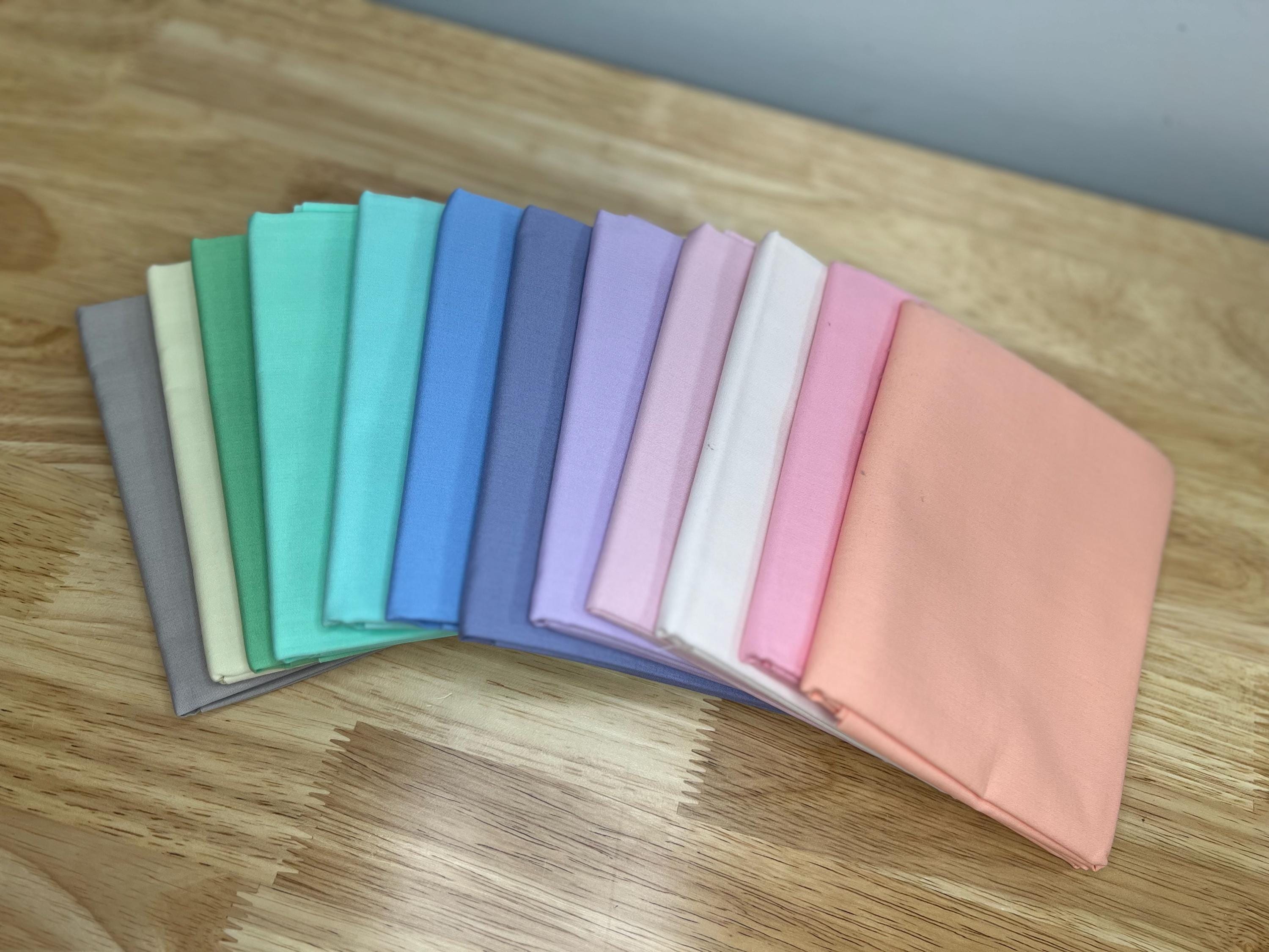 Art Gallery Fabrics | Pure Solids Fat Quarter or Half Yard Bundle | Ethereal Edition (12)