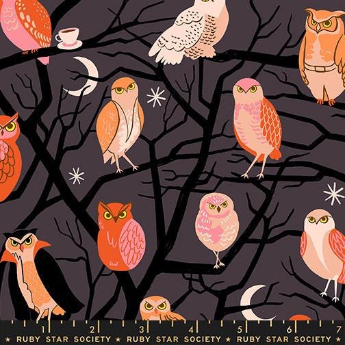 Ruby Star Society | Freaky Familiars | Owls Nature Trees in Eggplant |  RS5190 13