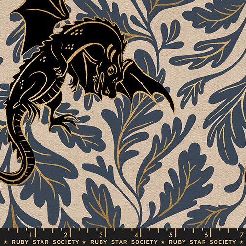 Ruby Star Society | Fireglow | Dragon Lair in Metallic Smoke CANVAS RS2138 16LM