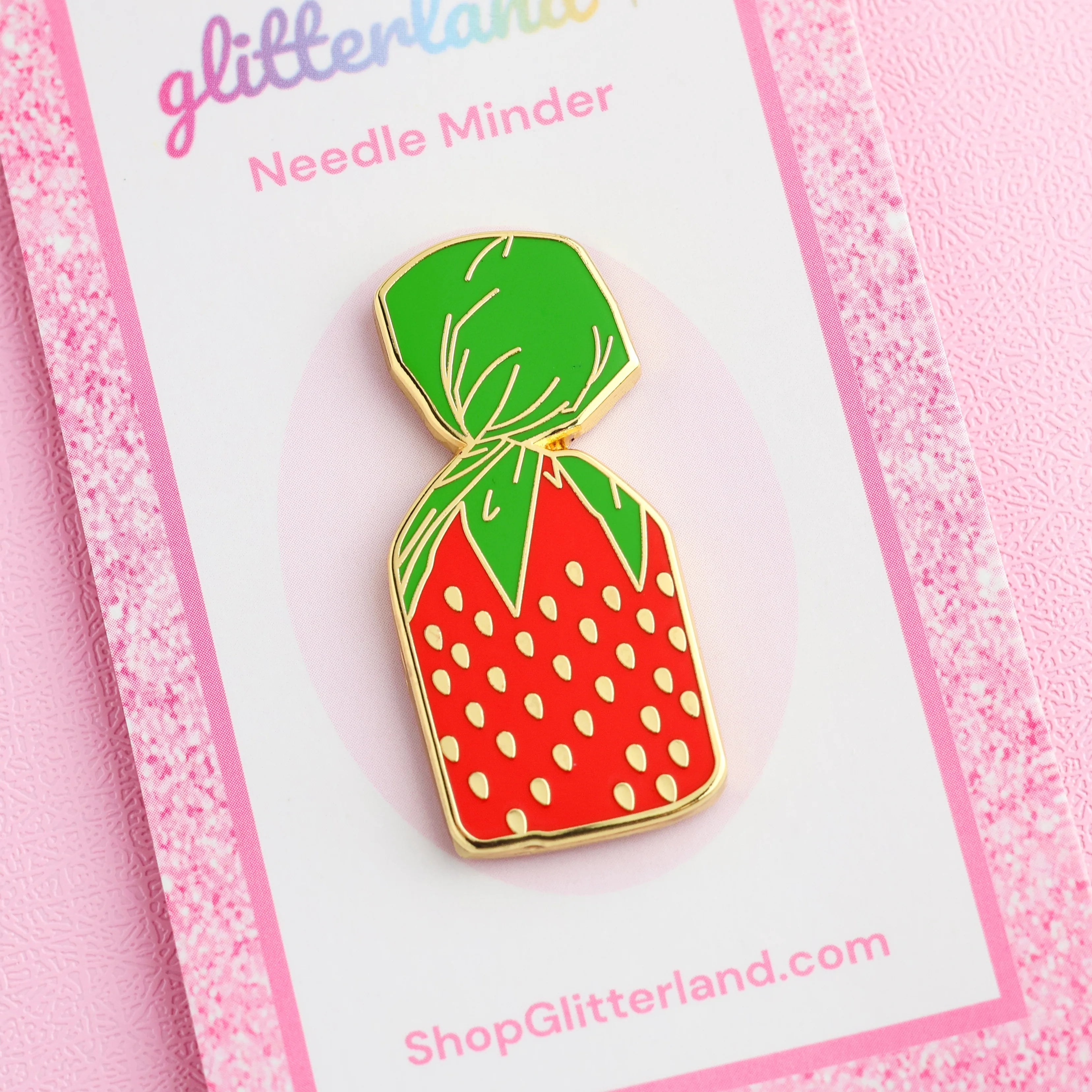 Glitterland | Strawberry Candy Needle Minder
