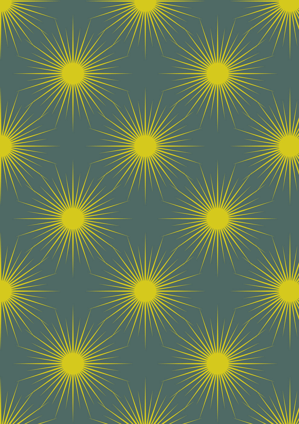 Lewis & Irene | Winter Solstice | Solstice sun on teal (with gold metallic) - L58B