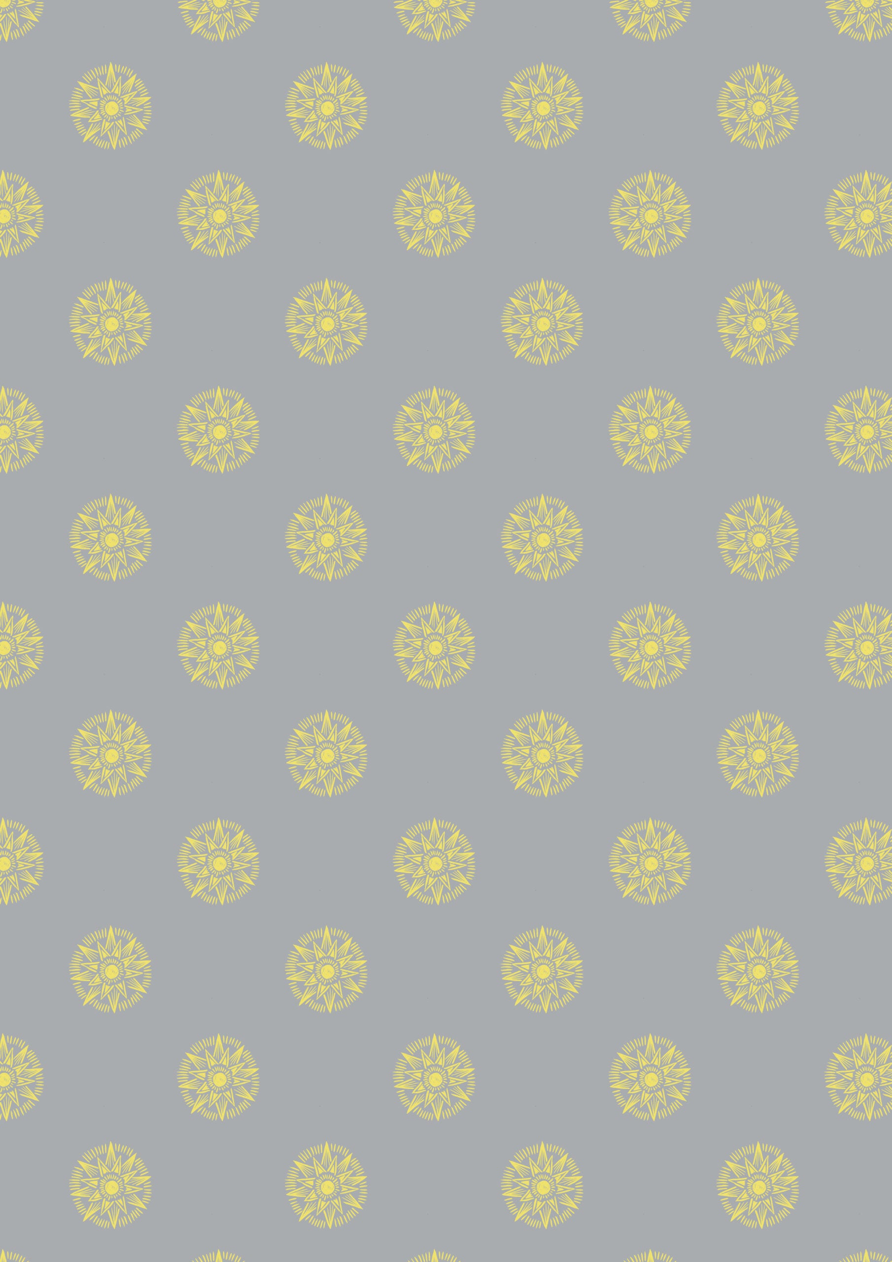Lewis & Irene | Winter Solstice | Small solstice shining star on grey (with gold metallic) - L59B