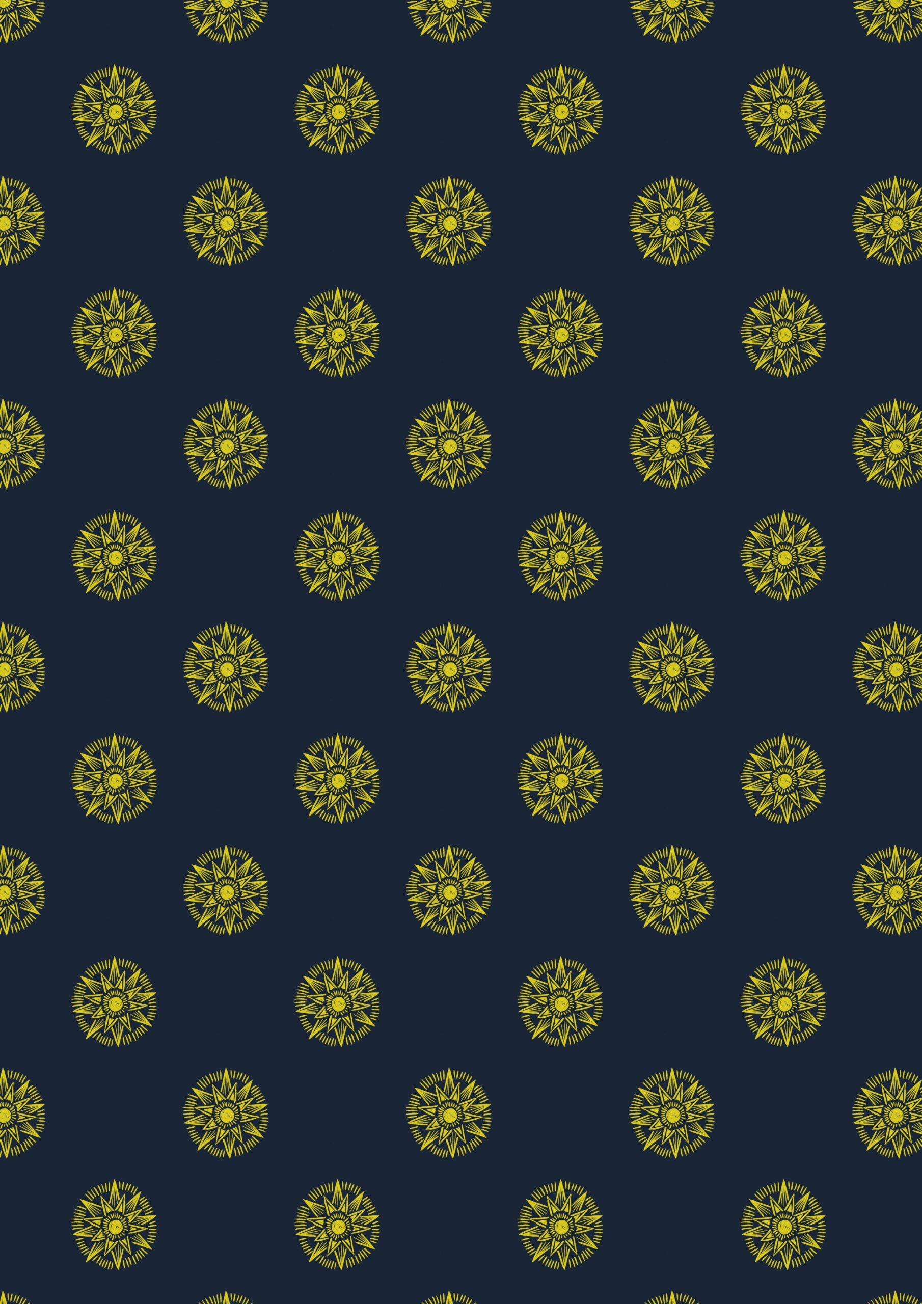 Lewis & Irene | Winter Solstice | Small solstice shining star on midnight blue (with gold metallic) - L59C