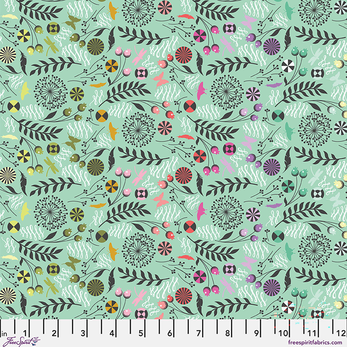 Tula Pink | Prince Charming Déjà Vu | Dandelion - Sweet Mint PWTP279.SWEETMINT