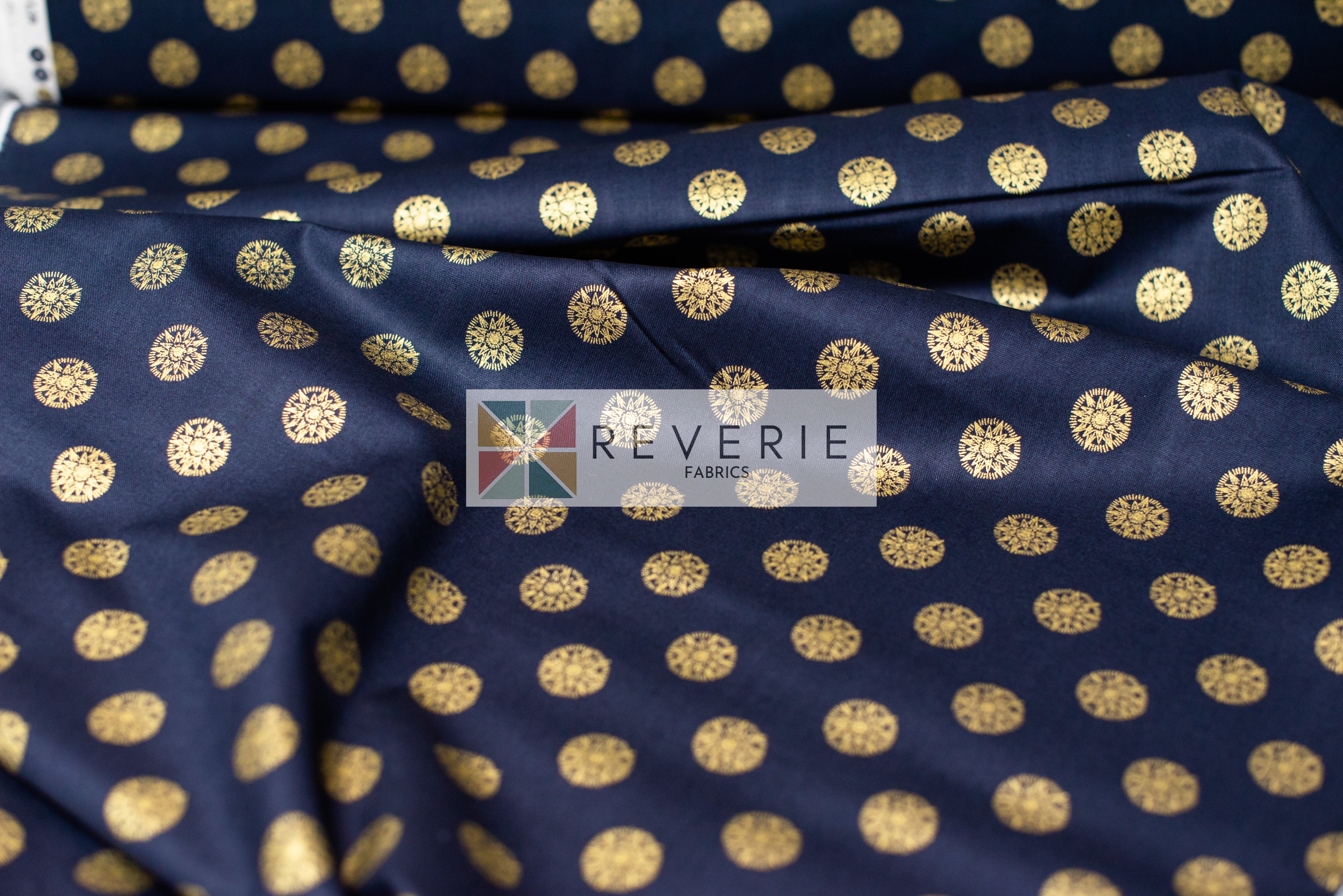 Lewis & Irene | Winter Solstice | Small solstice shining star on midnight blue (with gold metallic) - L59C