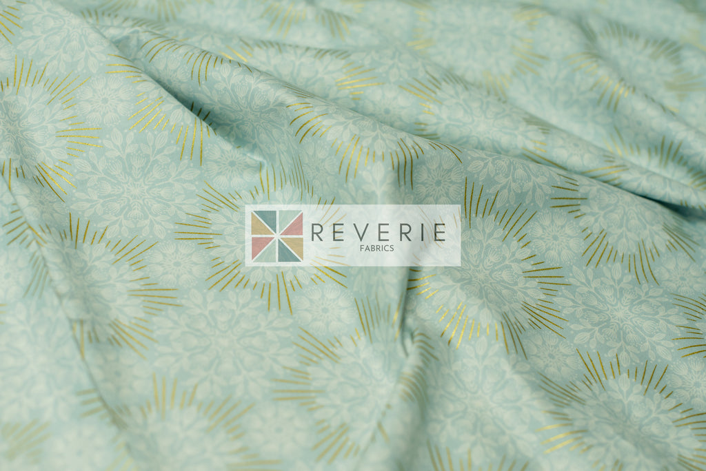 Lewis & Irene | Winter Solstice | Winter solstice flowers on light sky (with gold metallic) - L61A