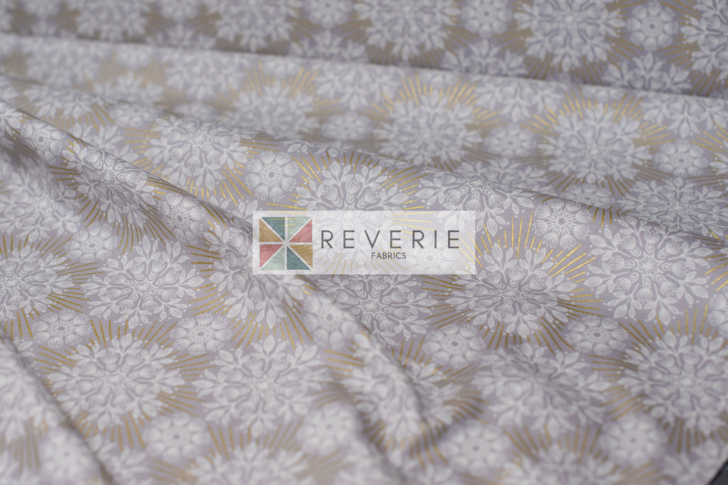 Lewis & Irene | Winter Solstice | Winter solstice flowers grey (with gold metallic) - L61B
