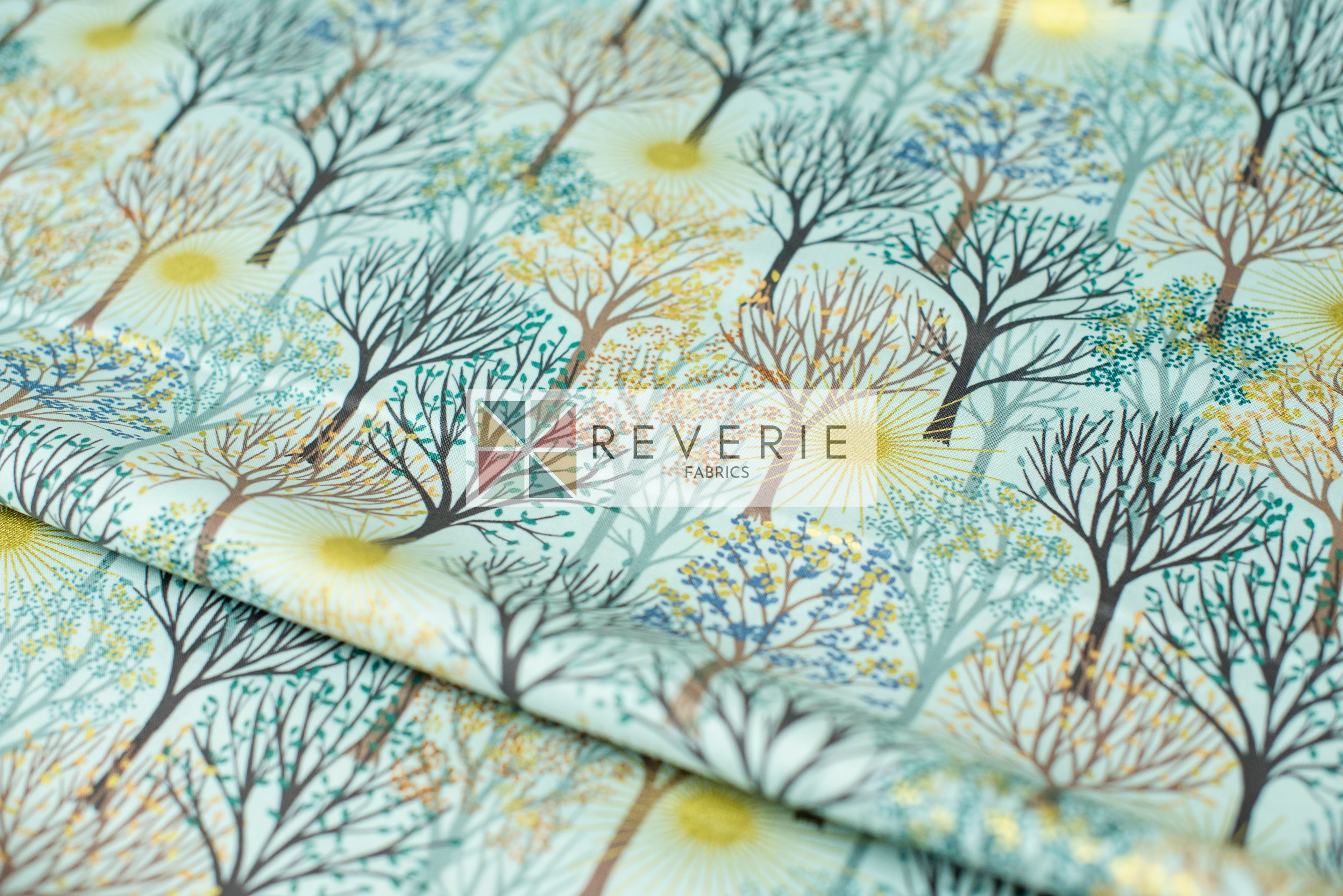 Lewis & Irene | Winter Solstice | tree on light sky (with gold metallic) - L56A