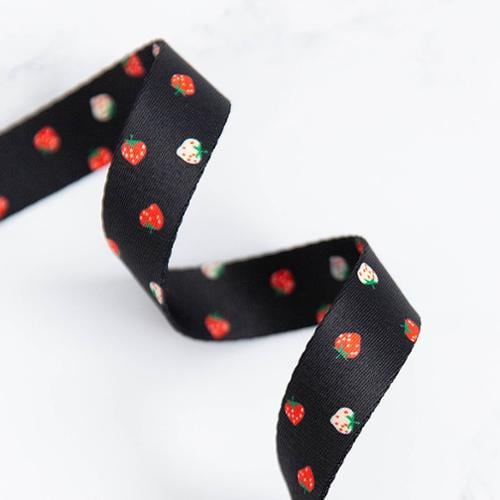 Ruby Star Society | Webbing 1.0" Mini Berry in Black by Kimberly Kight