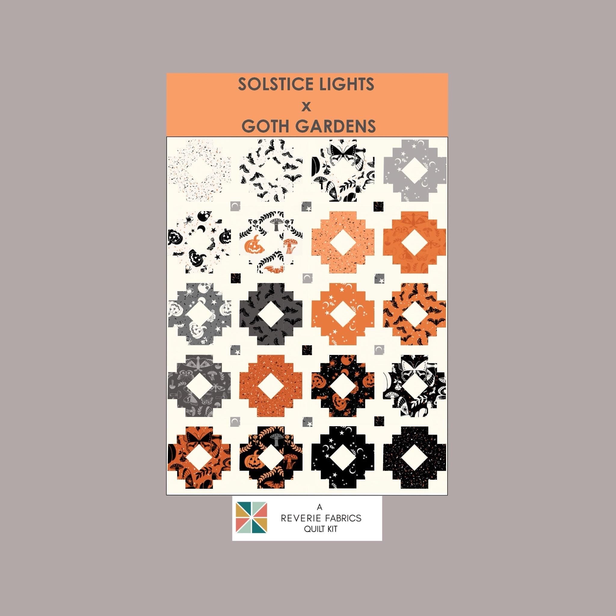 Quilt Top Kit - Solstice Lights x Goth Gardens (Throw Size: 62x78")