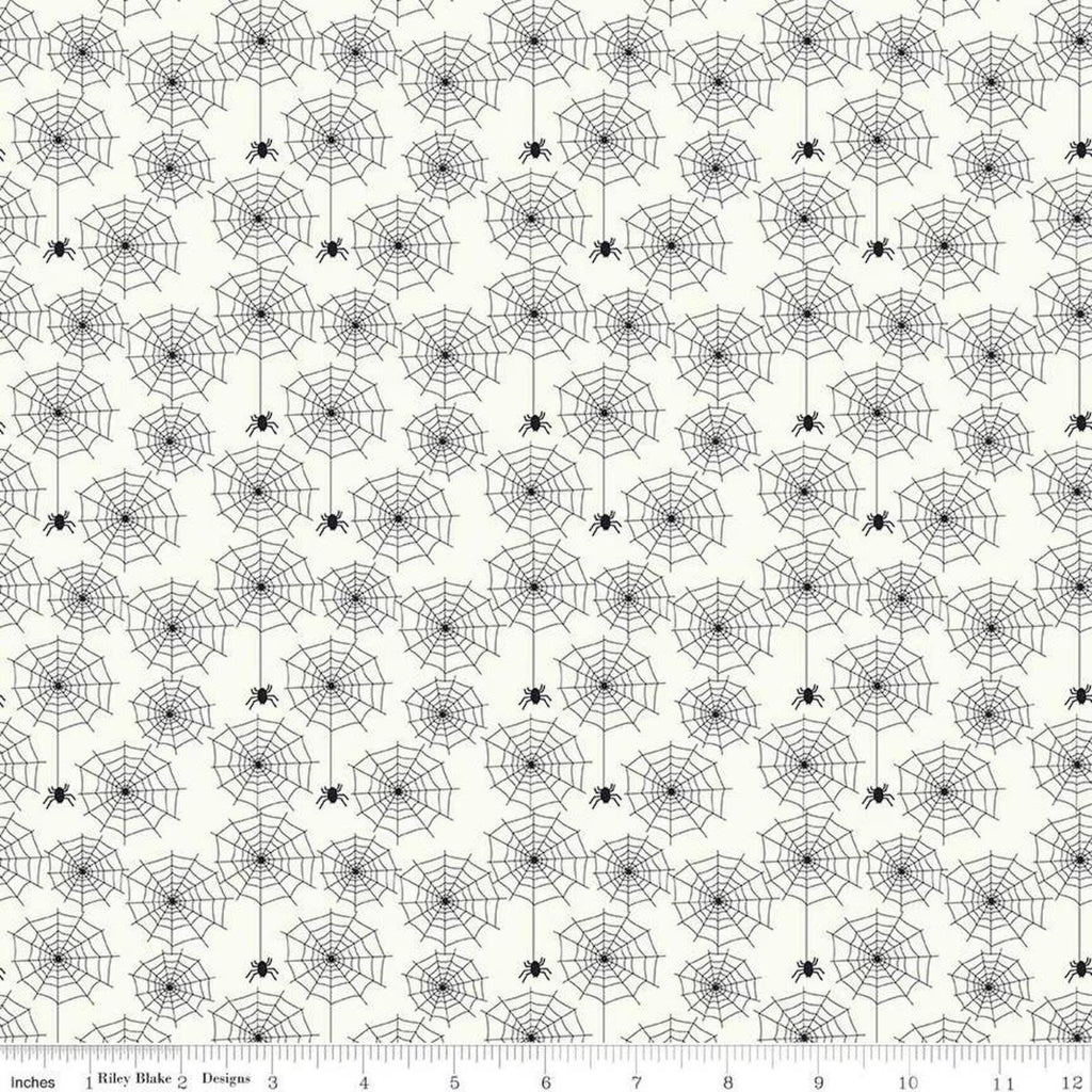 Riley Blake Designs | Beggar's Night | Spiderwebs in Cream